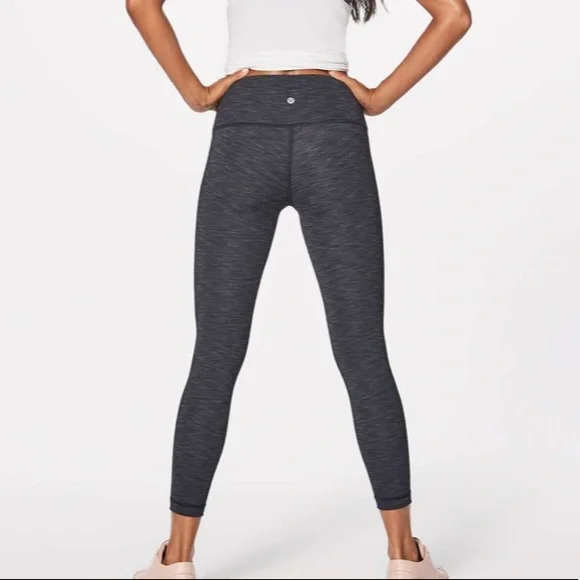 Lululemon Wunder Under Hi-Rise Brushed Full-On Luxtreme 25” Heathered Black - Picture 3 of 9